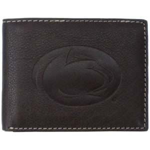 brown leather wallet with Penn State Athletic Logo